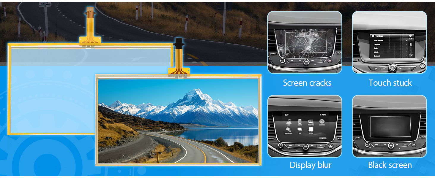 6.1 Inches Screen Replacement Display Glass for 2014-2016 Toyota Corolla Camry RAV4 Prius C Radio