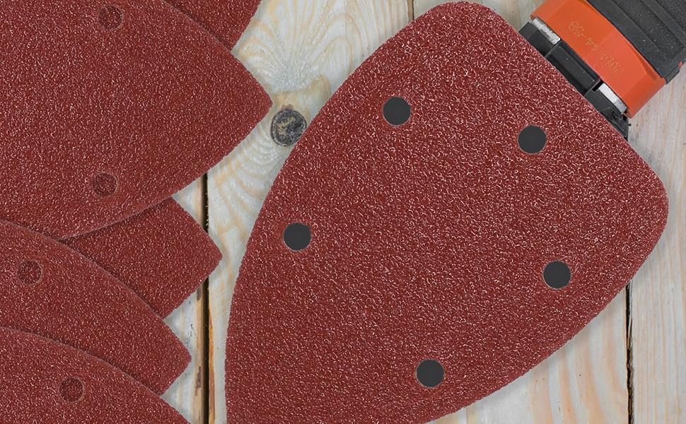 SWZHAI 60 Pcs 40 Grit Mouse Detail Sander Sandpaper, Aluminum Oxide