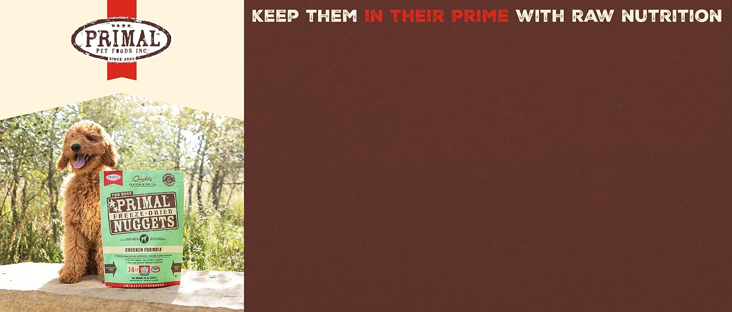 Primal freeze dried raw cat dog food toppers raw nutrition