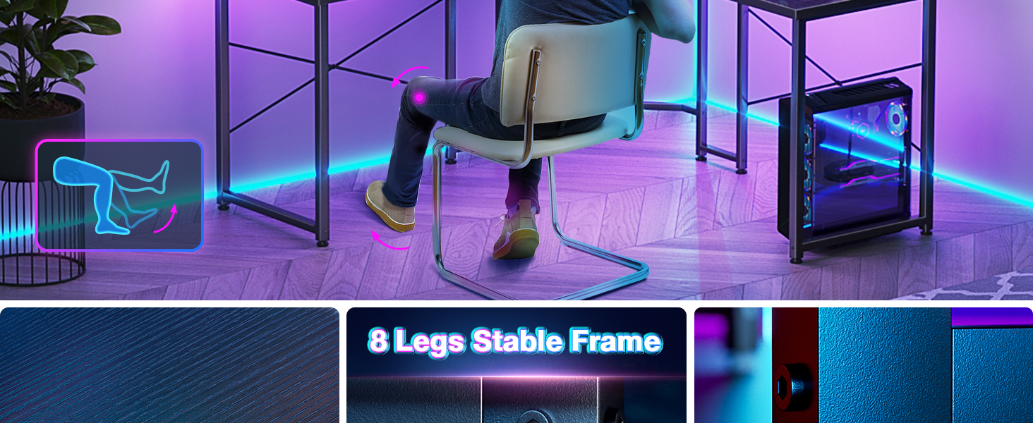 large corner desk with sturdy frame