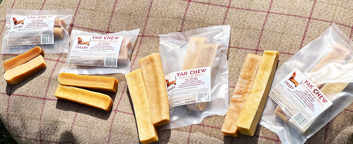 Treaby Himalayan Yak Chews for Dogs & Puppies 2Pk Yak Milk Chews