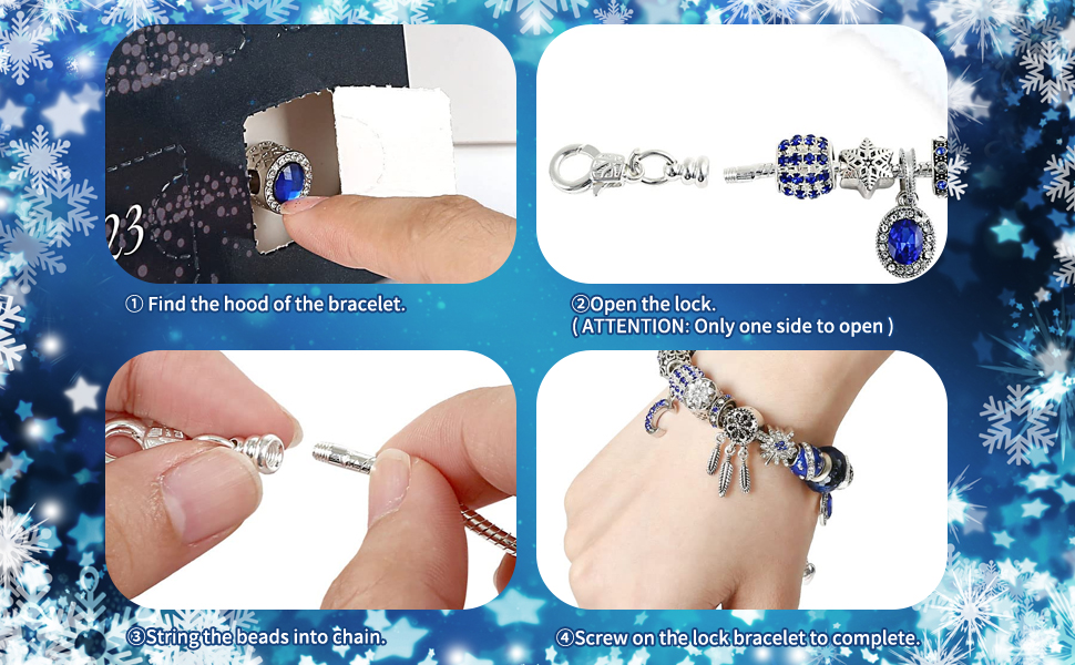 Christmas Advent Calendars 2022, DIY Charm Bracelet Jewelry Making Kit