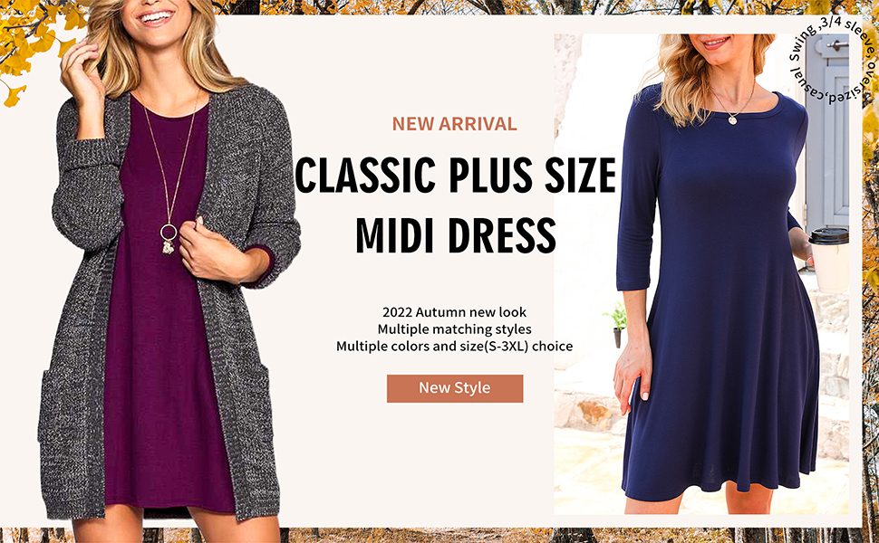 A-line Casual Tshirt Dress