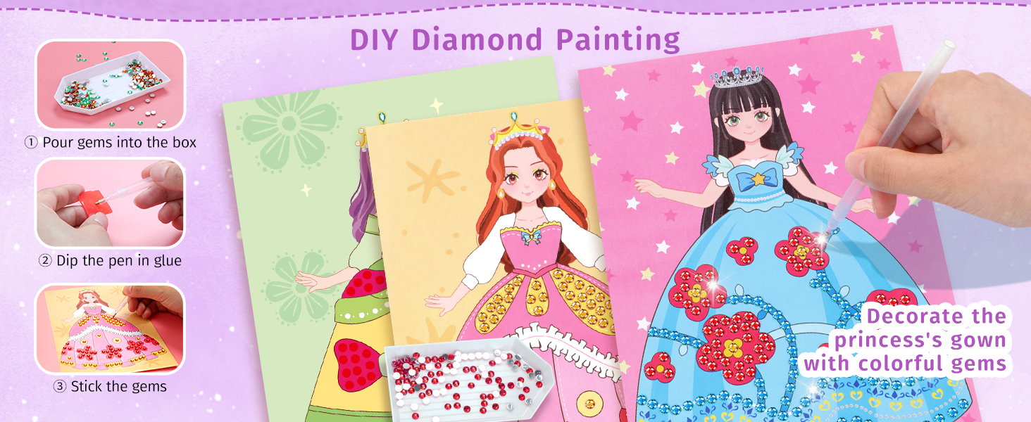 3 in 1 Dress Up Game Set Princess Fantasy DIY Kids Paper