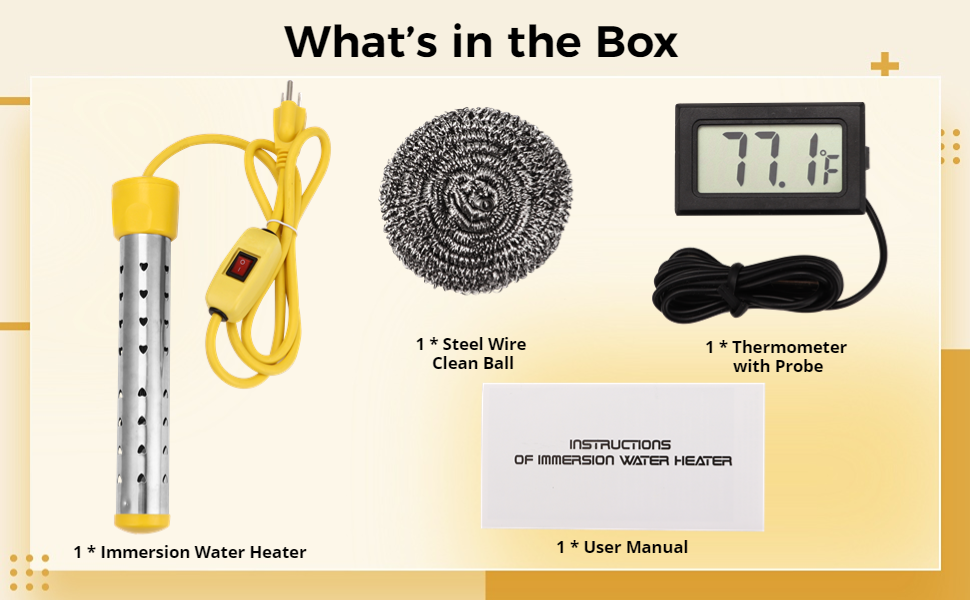 Homaisson Portable Pool Immersion Water Heater for