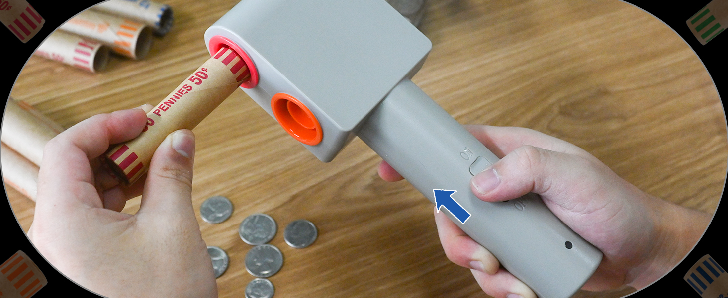 ESSENTIAL Electric Coin Wrappers Crimper, Color Coded Coin