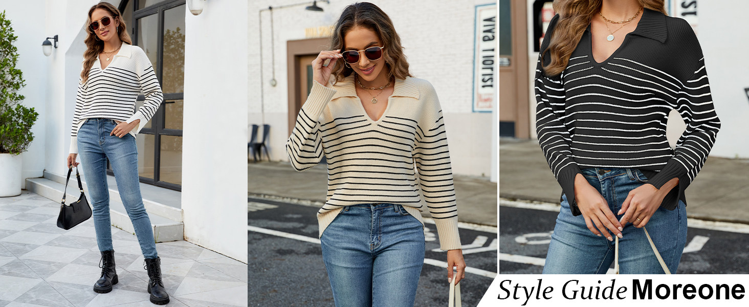polo v neck sweater