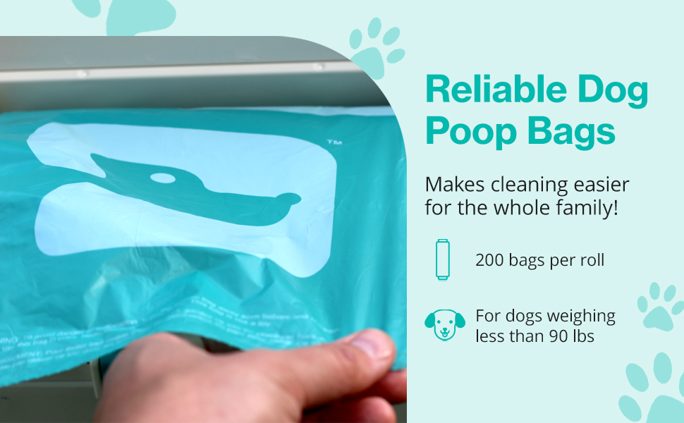 PawPail Plastic Dog Poop Bags for Waste Station, Durable