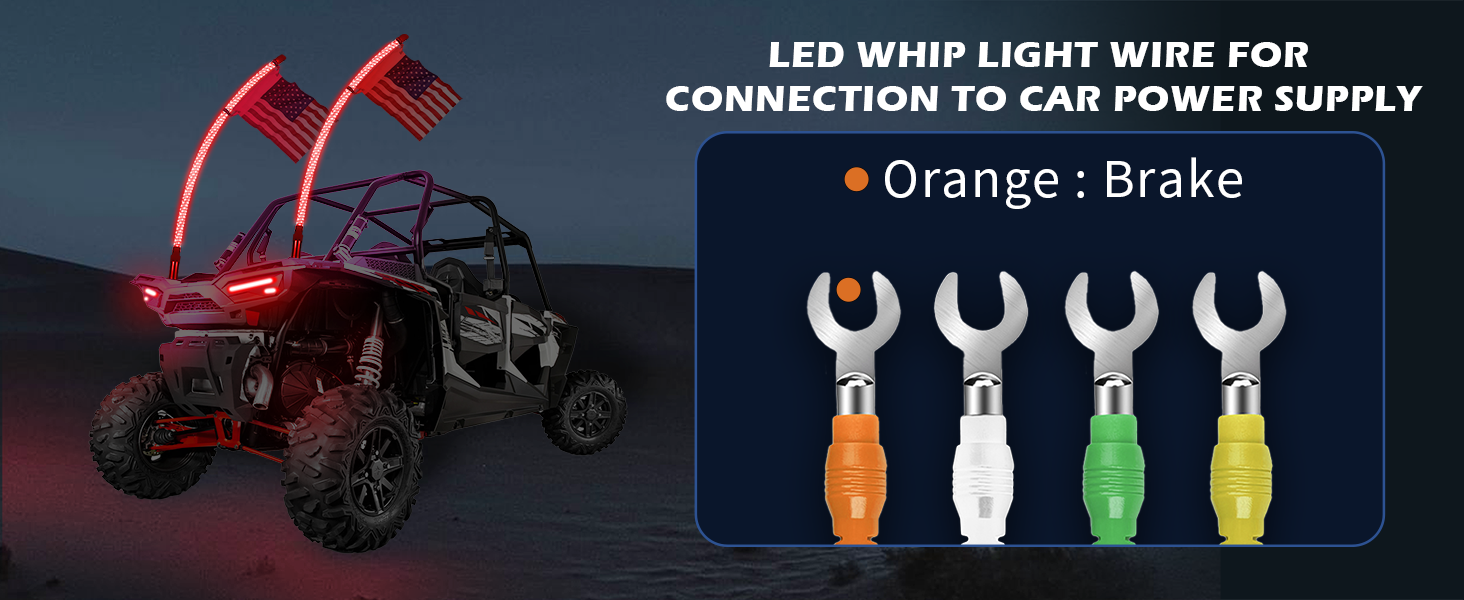 Rusrb8n 2 Piece 3FT Whip Lights with Spring Base, DIY