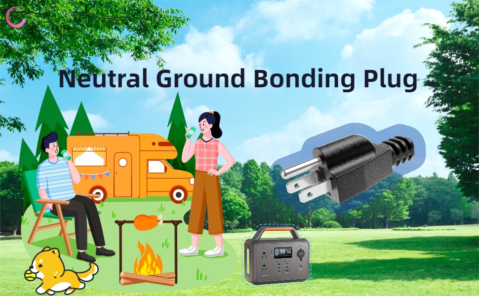 Neutral Ground Bonding Plug for Portable Inverter Generator