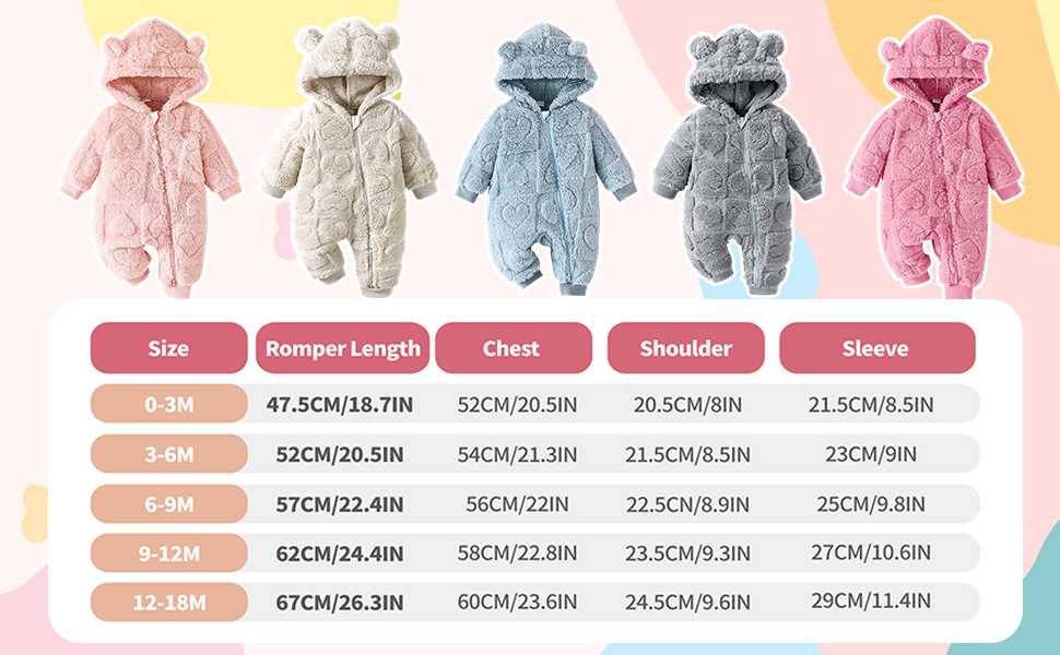 Newborn Baby Cartoon Bear Snowsuit