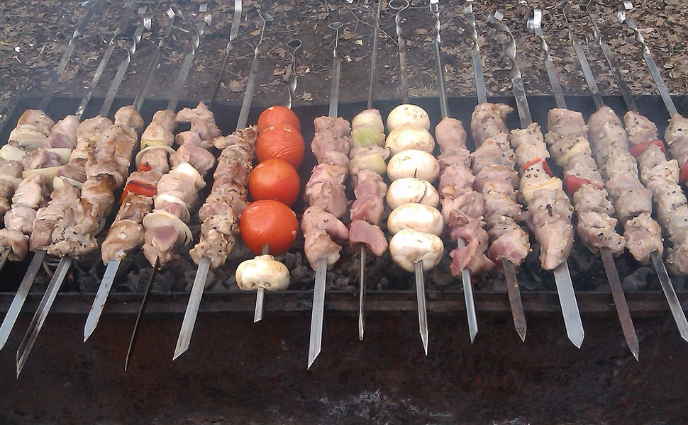 stainless steel kebab skewers Suitable for skewers of various foods