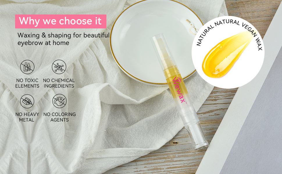 Eyebrow Waxing Kit for hair removal with 20pcs mini waxing strips and 5g Natural