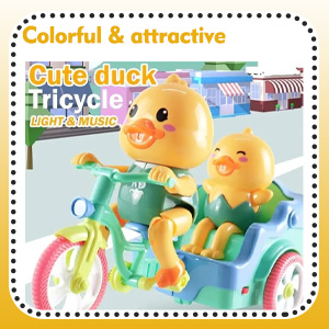 KITIKITTZ,Little Duck Riding A Three-Wheeler Cartoon Toy SPN-MX9E8