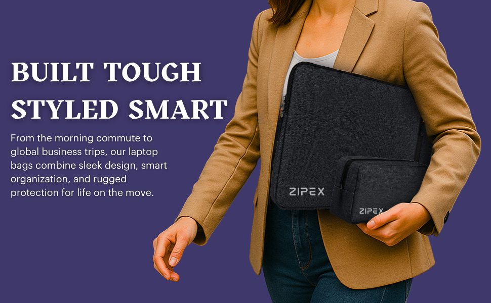 PHOTONIC 16-inch Laptop Case Laptop Charger Pouch | for Laptop Sleeve 15.6 15" | Waterproof Laptop Sleeve/Cover | Unisex | Grey, Laptop Cover Bag 101 zipex laptop sleeve