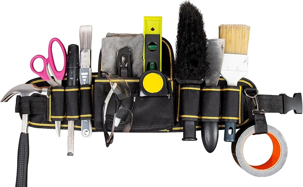 Tool Belt Tool Pouch Heavy Duty Tool Belt with Hammer Loop