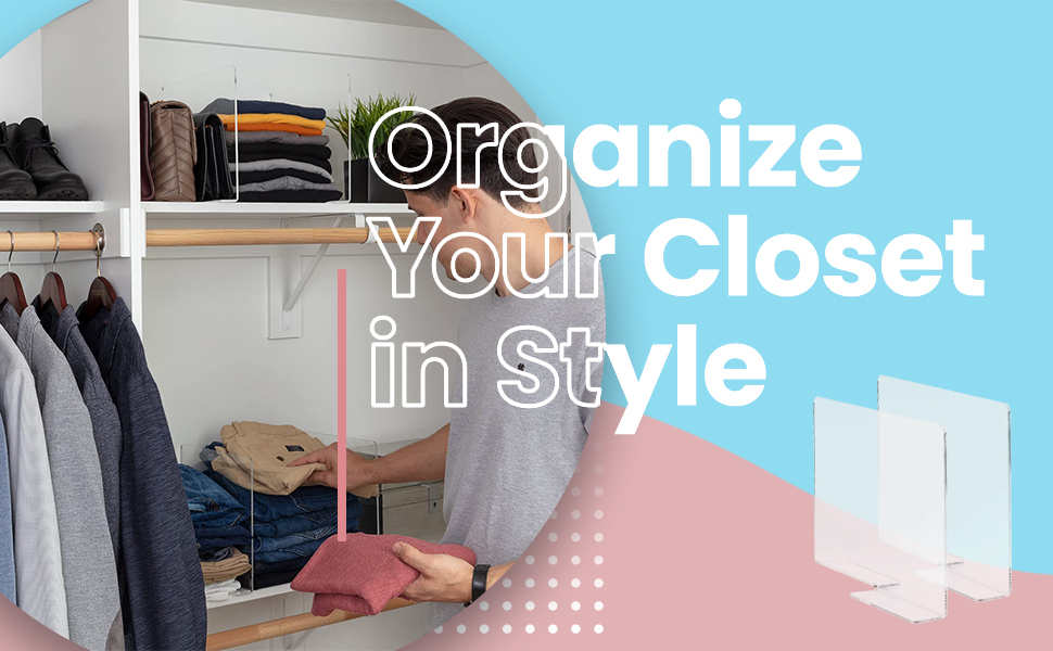 Closet Organizer, Shelf dividers for Closets, Shelves