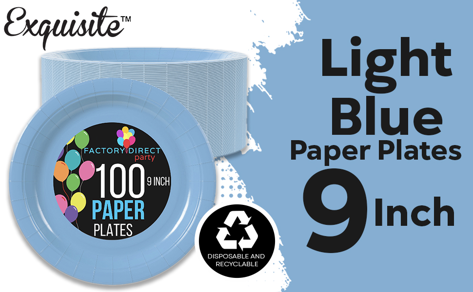 Exquisite Light Blue Paper Plates 9 Inch 100 Count Light Blue 9 Inch Paper Plates