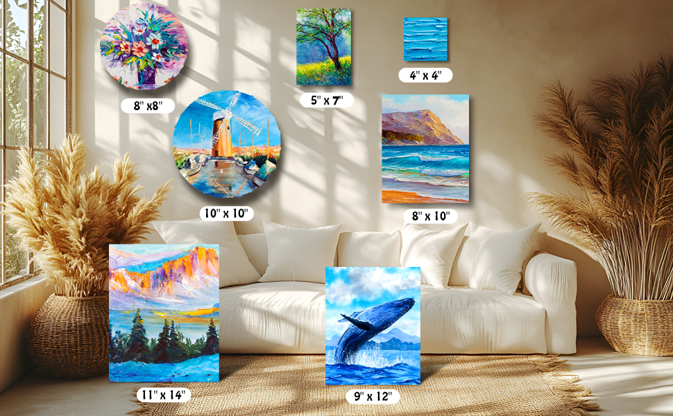 Stretched Canvas 4x4, 5x7, 8x10, 9x12, 11x14 and Round