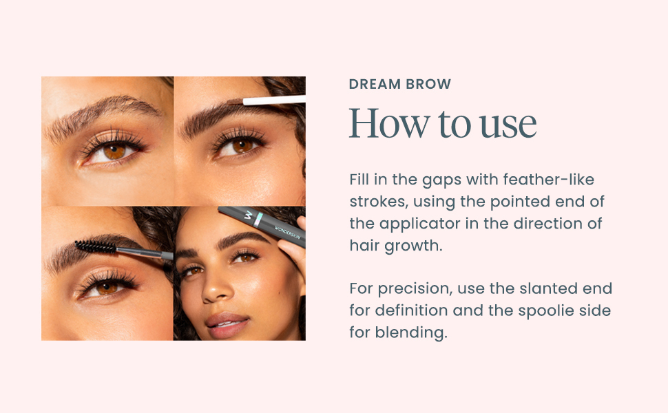 Wonderskin Dream Brow Eye Brow Gel, Transfer Proof Eyebrow Mascara