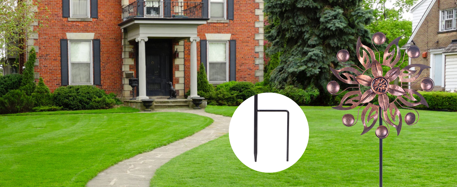 VEWOGARDEN 2PCS Outdoor Wind Spinner,Metal Wind Spinners