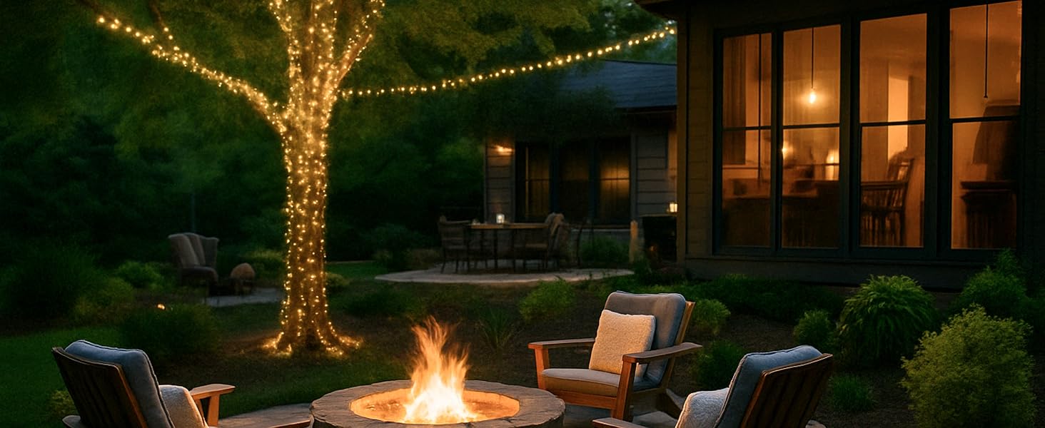 100 LED warm white light string with commercial grade brown wire, 50ft total length