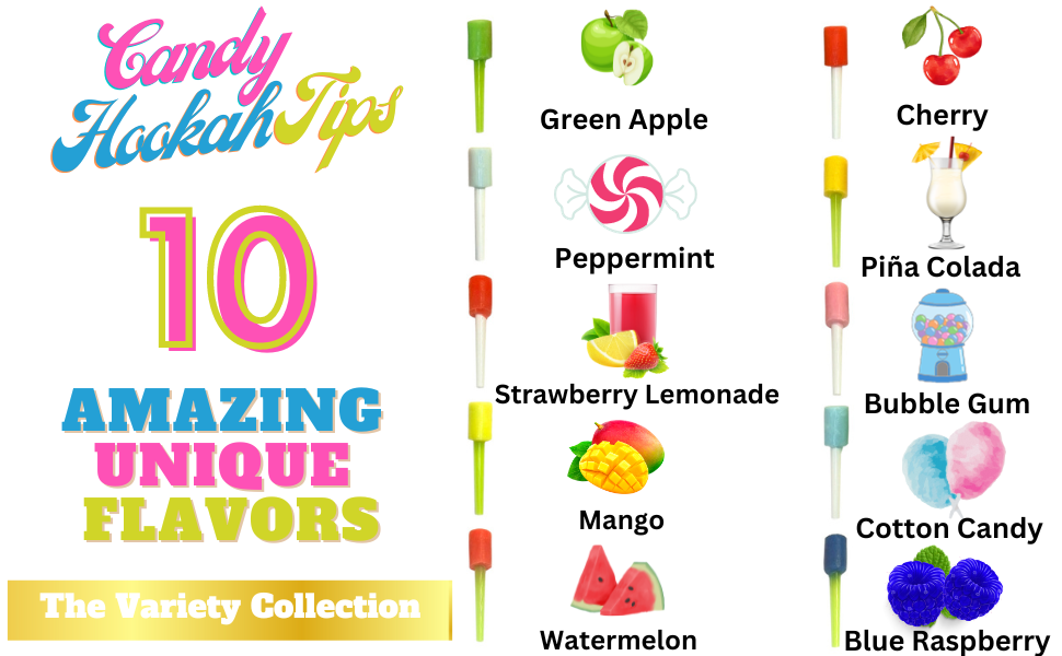 Candy Smokes Hookah Candy Tips Collection Mouthpiece Tips