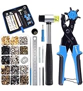 Preciva Hole Punch Plier Set, Revolving Punch Hole Tool Kit with Punch Plier, Ruler, Grinding Rod...