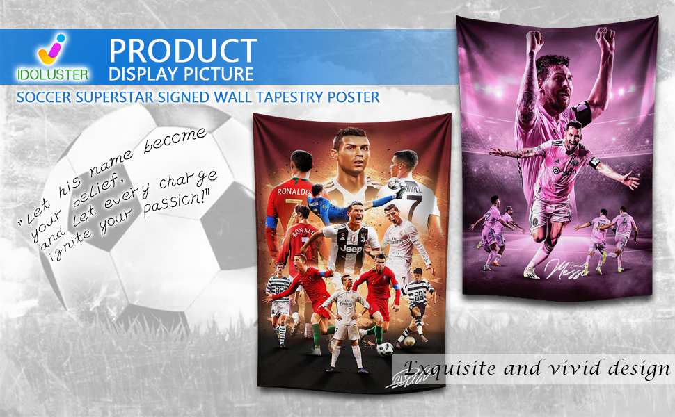 Soccer Superstar Signed Wall Tapestry Poster