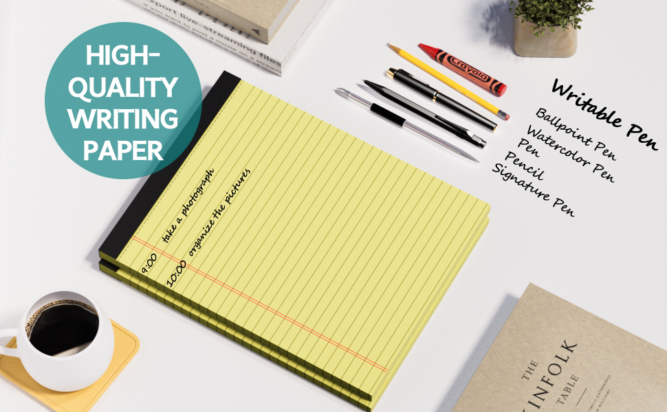 MSKKSM Legal Pads 8.5 x 11, 3 Pack Yellow Note Pads 8.5 x