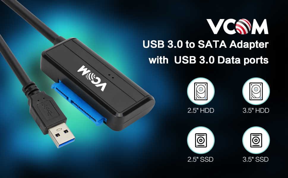 SATA to USB Adapter, USB 3.0 to SATA Cable for 2.5 3.5
