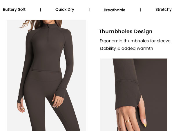 Amazon.com: Sunzel Women's Quarter Zip Long Sleeve Workout