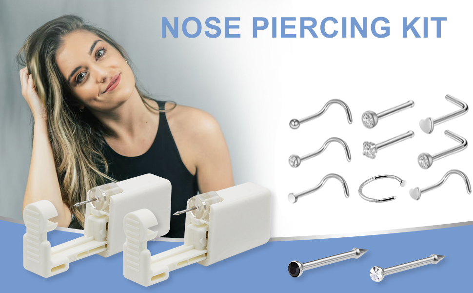 combofix Nose Piercing Gun Kit Disposable Safety Nose