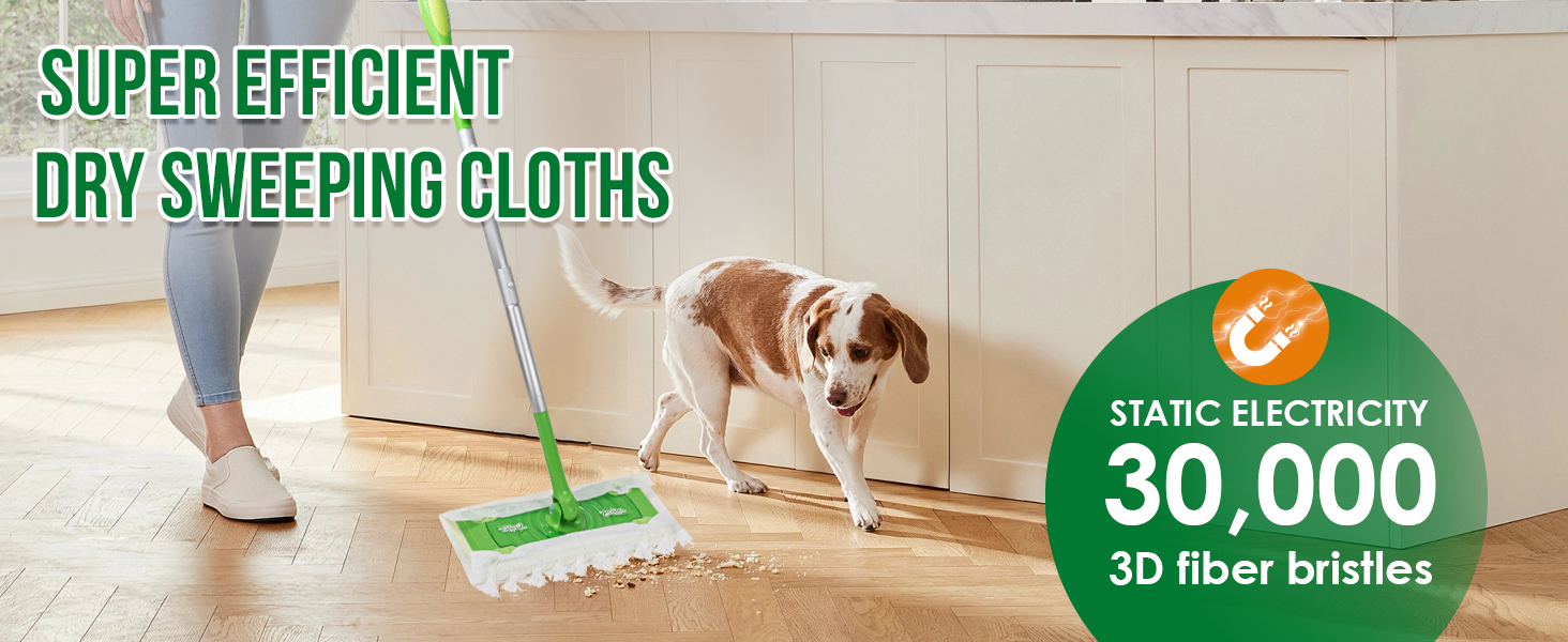 Heavy Duty Dry Sweeping Cloth Refills for Swiffer Sweeper Mop