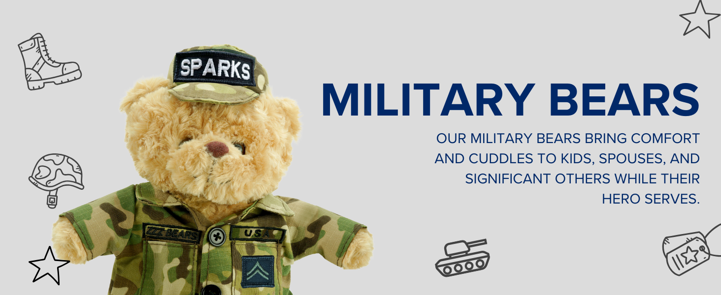military bear plush toy gift for kids spouses and families of active duty service members