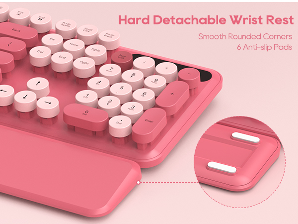 Magnetic palm rest is comfortable to the touch with 6 anti-slip pads