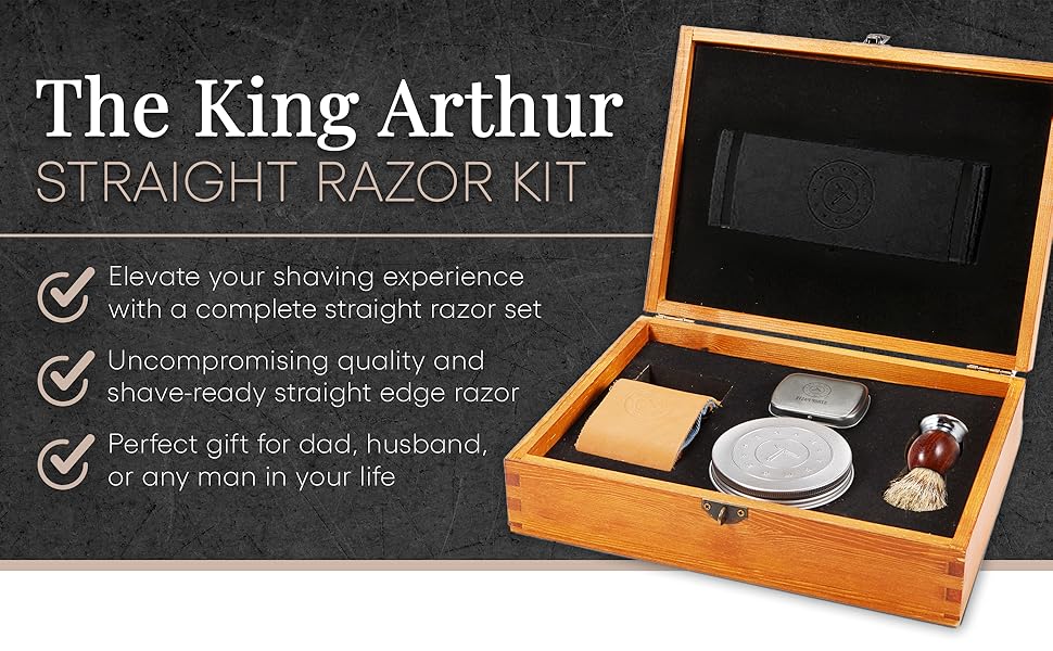 King Arthur Straight Razor Kit