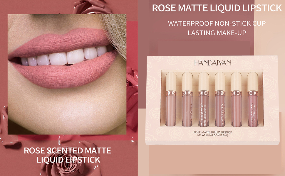 ROSE SCENTED MATTE LIQUID LIPSTICK