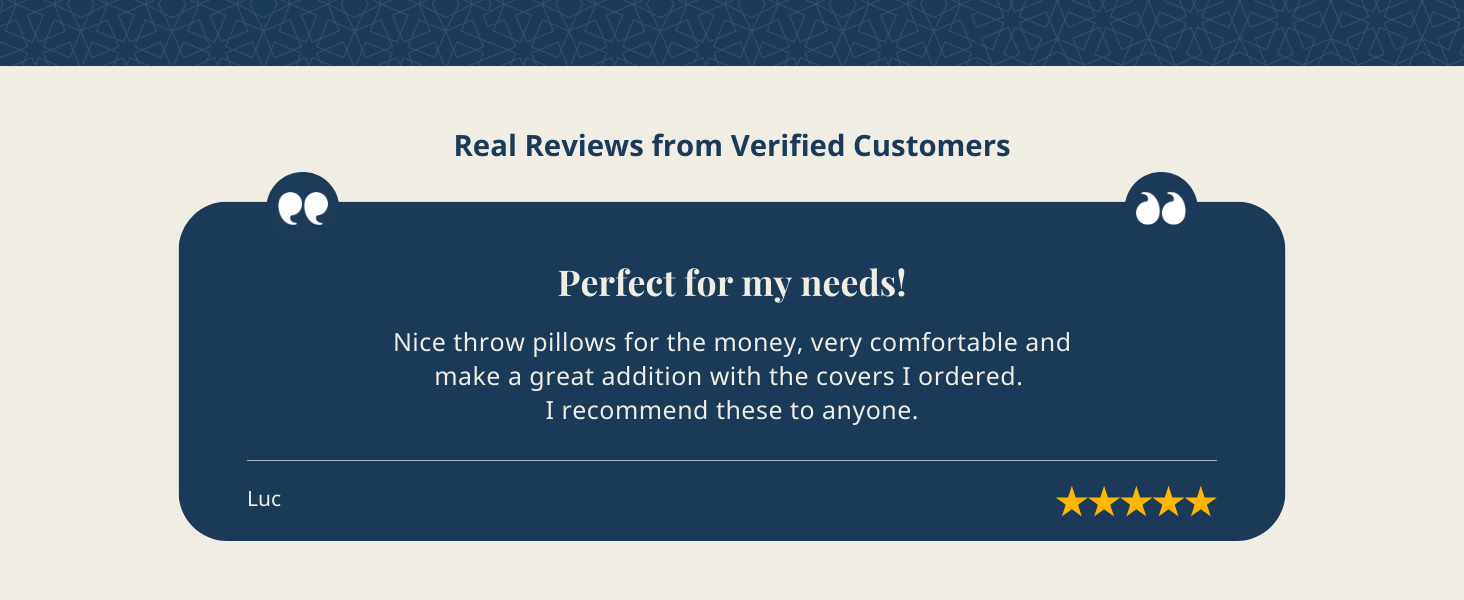 Customer Review of Lane Linen's Throw Pillow Set