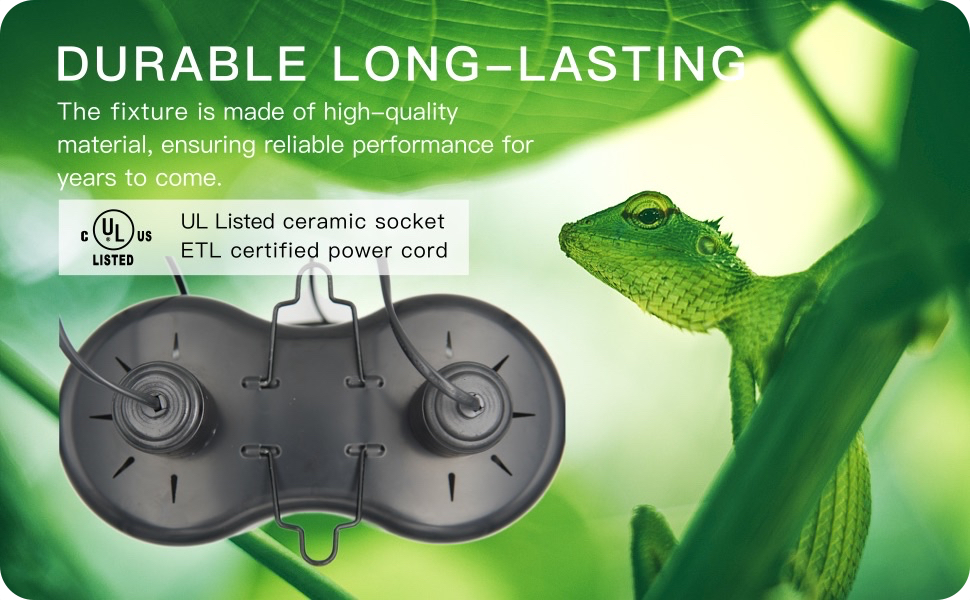 ReptiKing Reptile Dual Dome 12inch, Fits Reptile Light/Heat