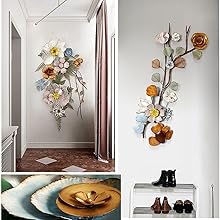 Amazon.co.jp: Gaomiウォールデコ アイアン花 壁飾り