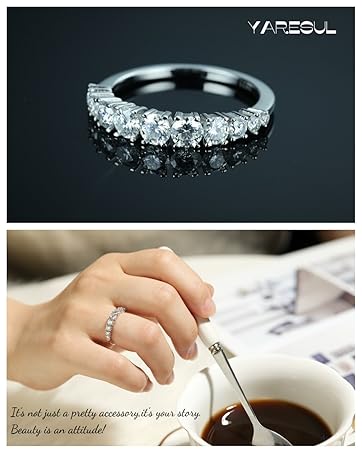 moissanite wedding band