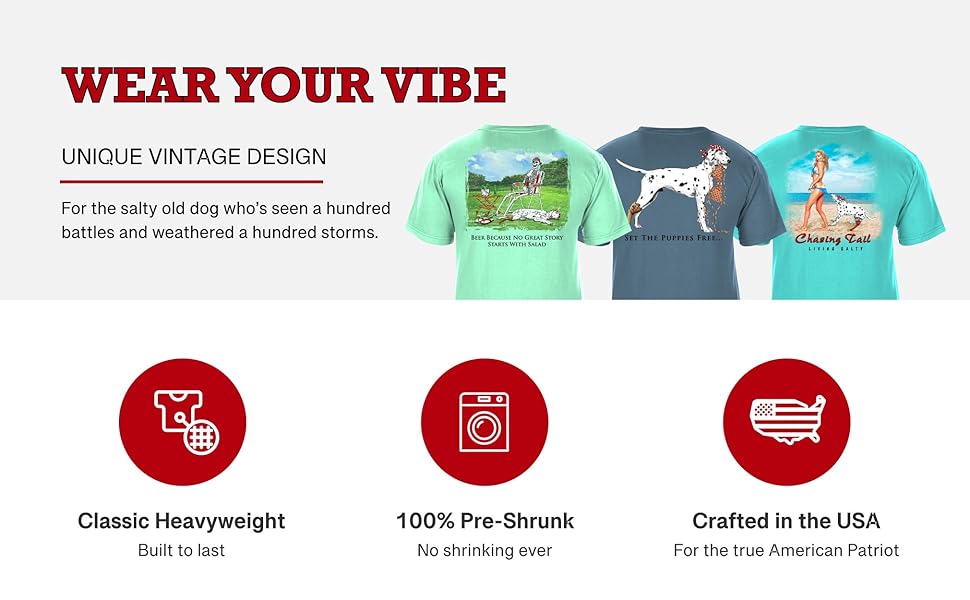 Sea Dog wear your vibe unique vintage design crafted in USA