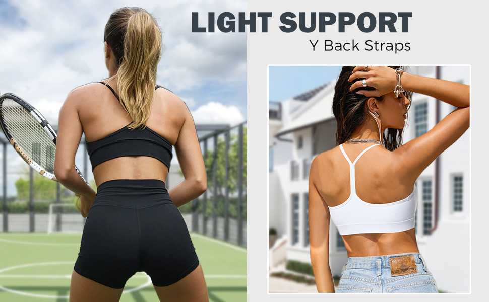 high impact sports bras women workout yoga racerback gym strappy padded running athletic supportive