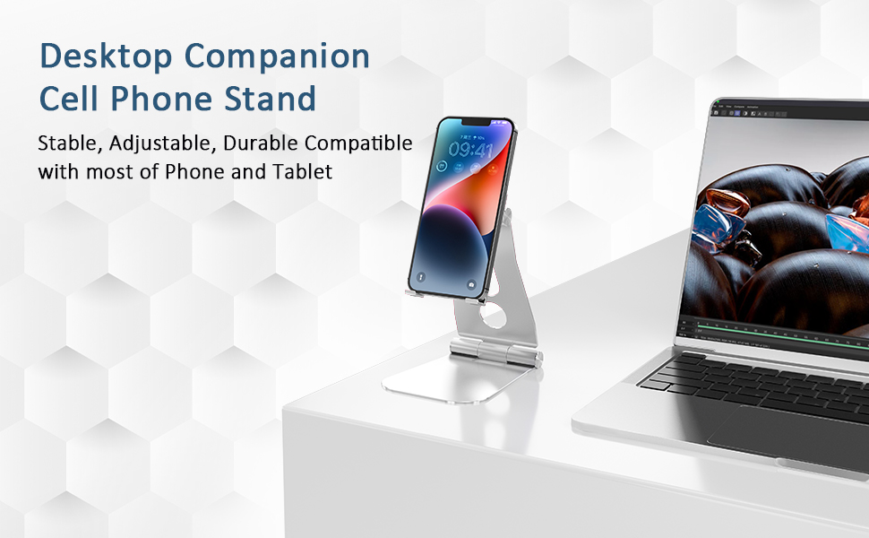 Desktop Phone Holder Silver