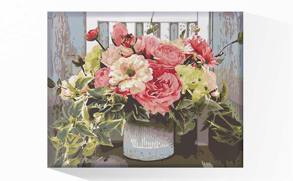 ArtSkills Paint by Number for Adults, 16” x 20” Stretched Canvas Paint by Numbers