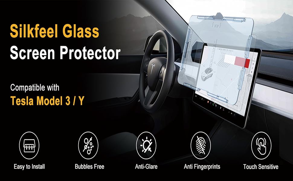 iXTRA Glass Screen Protector for Tesla Model 3 (20172023) / Tesla Model Y (20202024) Center