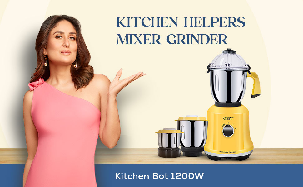 Orpat Kitchen Helpers Mixer Grinder Kitchen Bot 1200W