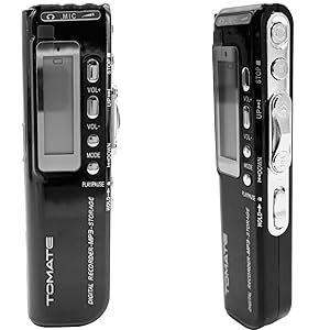 Gravador de Voz Digital MT-556 8GB de Memória Tela LCD MP3 Player