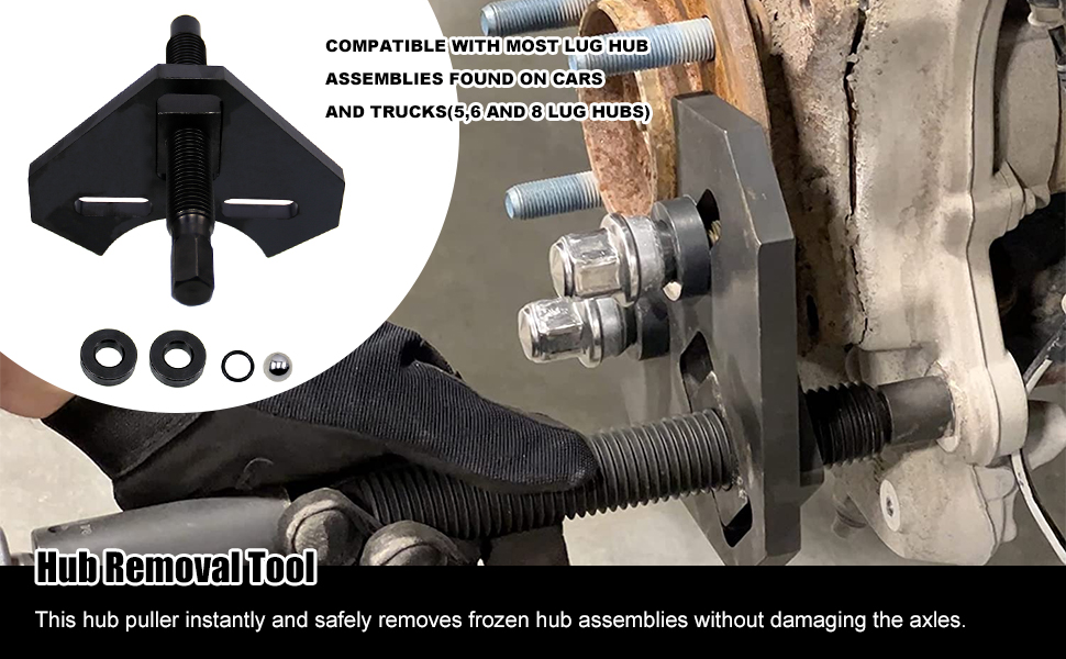 RULLINE Hub Removal Tool Wheel Hub Remover Compatible with Most 5, 6